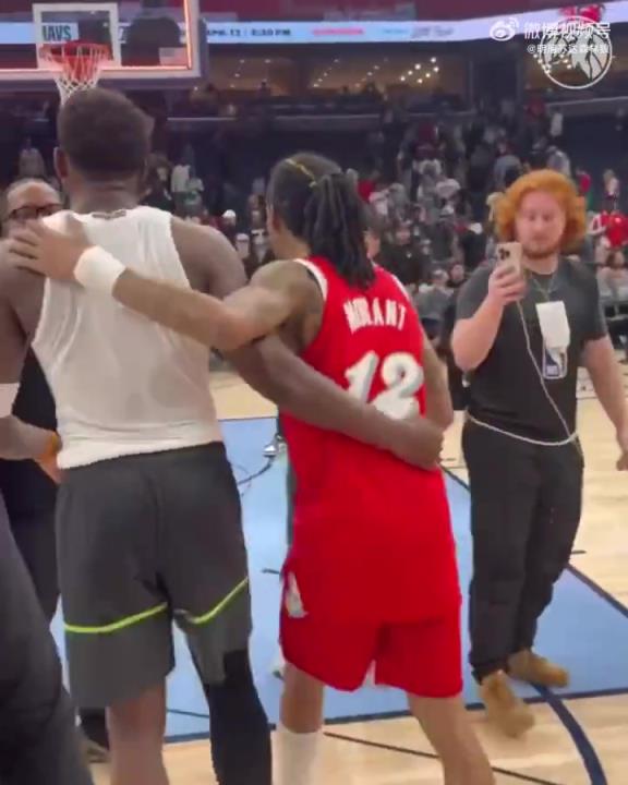 狼王&槍王惺惺相惜！華子賽后與莫蘭特相互致意！