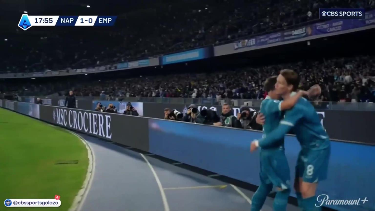 完美進(jìn)球！麥克托米奈中場(chǎng)帶球一條龍外圍勁射破門！