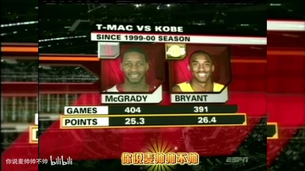 兩大王牌！07年火箭湖人賽前，轉(zhuǎn)播商放上了科比和麥迪的對(duì)比！